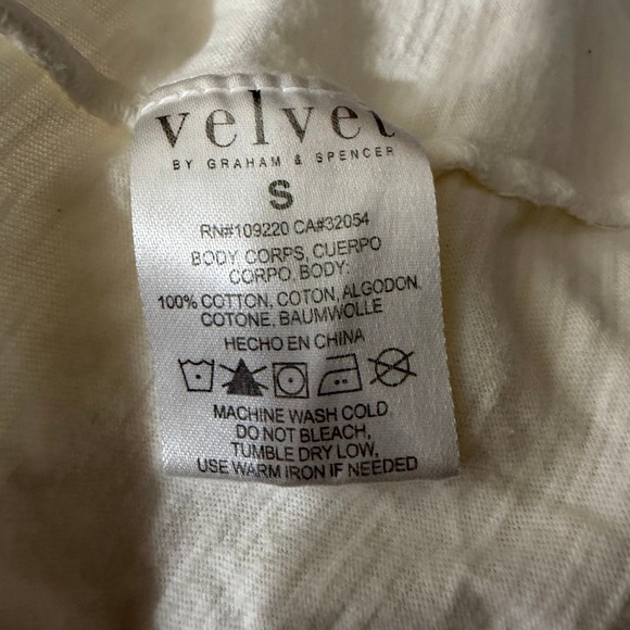 Anthropologie Velvet by Graham Margot Puffy Gauze Sleeve Top S - Picture 4 of 10